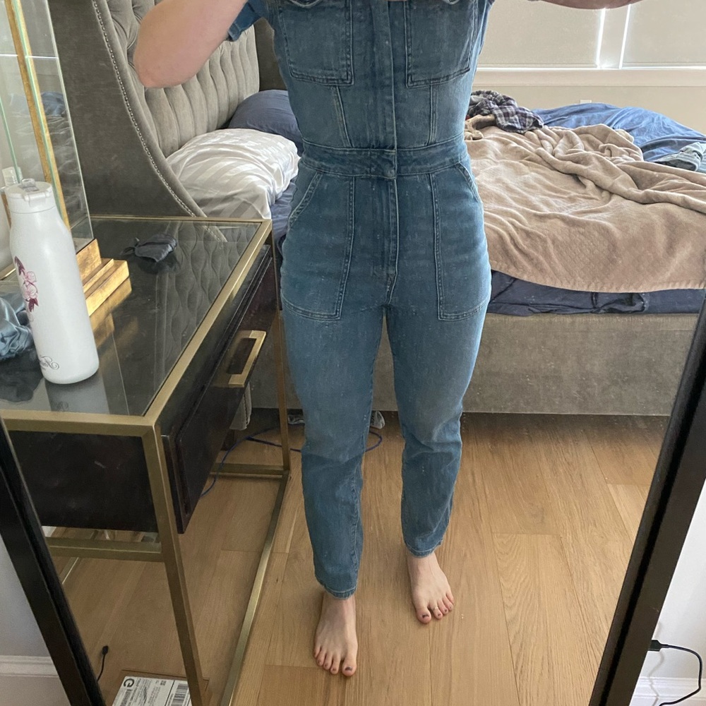 Good American denim jumpsuit